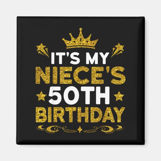 おばの50歳の誕生日 おめでとう50歳 マグネット (正面)