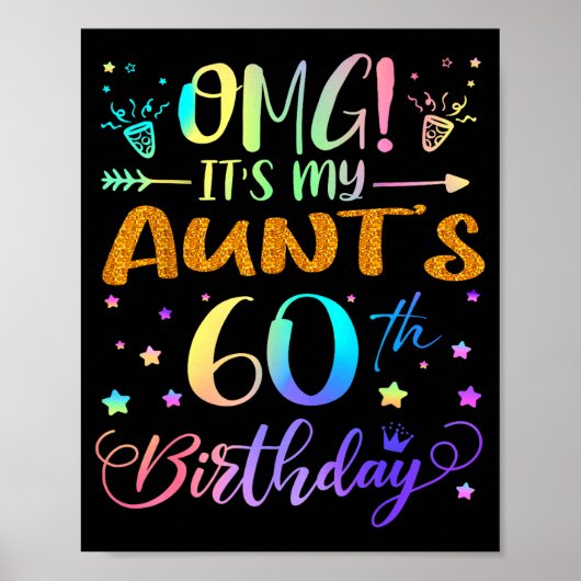 おばの60歳の誕生日おめでとう 優しい60歳 ポスター (正面)