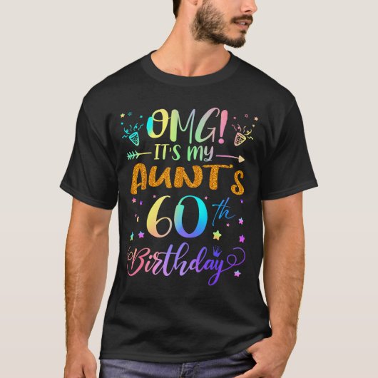 おばの60歳の誕生日おめでとう 優しい60歳 Tシャツ (正面)