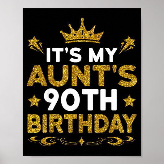おばの90歳の誕生日おめでとうございます 90歳 ポスター (正面)