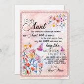 おばへのプレゼント | 姪からおばへのラブレター シーズンカード (正面/裏面)