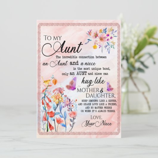 おばへのプレゼント | 姪からおばへのラブレター シーズンカード (スタンド正面)