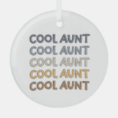 おばカッコいいさんモダンおばさんSweatshirtへのかわいいプレゼント ガラスオーナメント (正面)