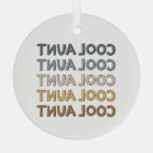 おばカッコいいさんモダンおばさんSweatshirtへのかわいいプレゼント ガラスオーナメント (裏面)