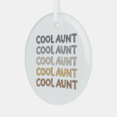 おばカッコいいさんモダンおばさんSweatshirtへのかわいいプレゼント ガラスオーナメント (正面左)