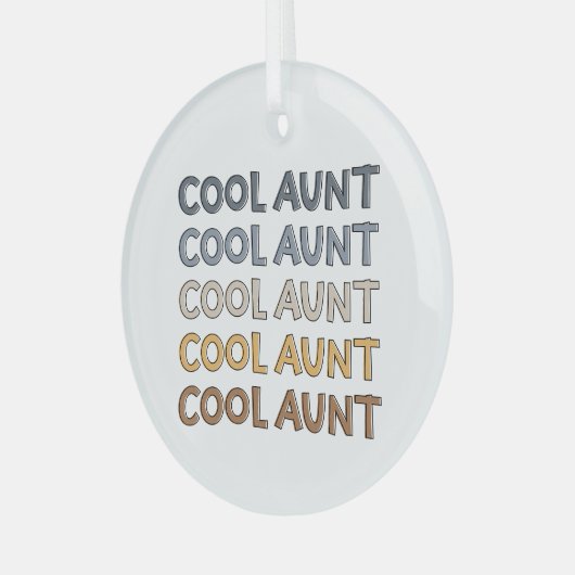 おばカッコいいさんモダンおばさんSweatshirtへのかわいいプレゼント ガラスオーナメント (正面左)