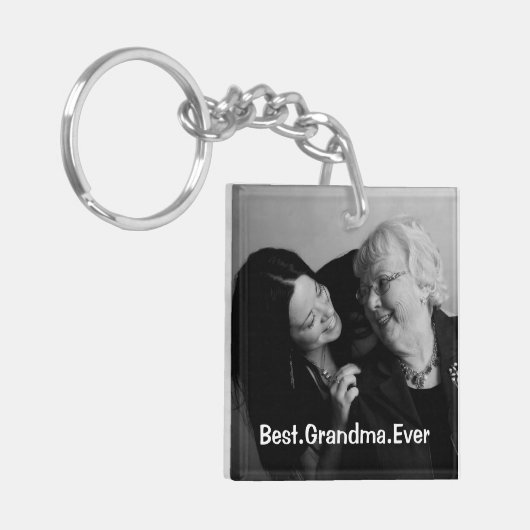 おばパーソナライズされたあ最高のちゃんの写真 キーホルダー (正面左)