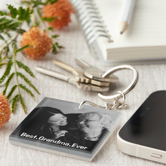おばパーソナライズされたあ最高のちゃんの写真 キーホルダー (正面右)