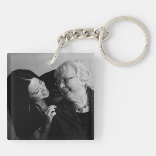 おばパーソナライズされたあ最高のちゃんの写真 キーホルダー (裏面)