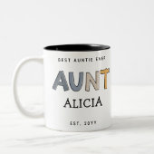 おばパーソナライズされたさんギフト最高のおんネクタイ今まで可愛い ツートーンマグカップ (左)