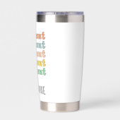 おばパーソナライズされたクールモダンレトロ叔母 保温保冷タンブラー (背面)