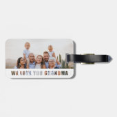 おばモダンあちゃんの家族写真 ラゲッジタグ (裏面横)