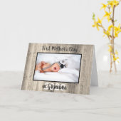 おばモダンあちゃんの森で母の日 カード (黄色い花)