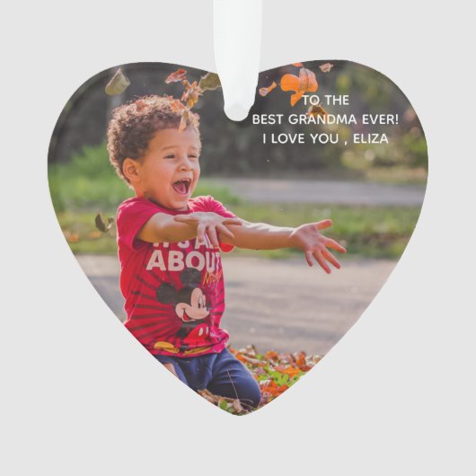 おば最高のあちゃんが聖降誕祭のおじいちゃんに オーナメント (正面)