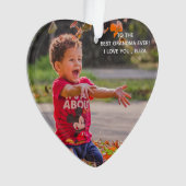 おば最高のあちゃんが聖降誕祭のおじいちゃんに オーナメント (正面)