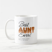 おば最高のさんが燃えたオレンジ色のコーヒーマグ コーヒーマグカップ (左)