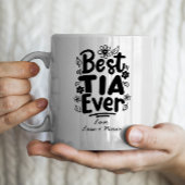 おば最高のさんの名を持つパーソナライズされた「ティア・エバー」 コーヒーマグカップ