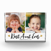 おば最高のさんエバー2写真コラージュハートキープサケ フォトブロック (正面)