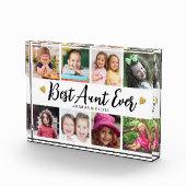 おば最高のさんエバー8写真コラージュハートキープサケ フォトブロック (右)