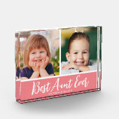 おば最高のさん2写真コラージピンクキープサケ フォトブロック (左)