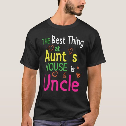 おば最高のの家の物は伯父ハッピーNiecだ Tシャツ (正面)