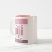 おば最高のよーんレトロ愛する甥の名前 ツートーンマグカップ (正面左)