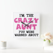 おば熱狂する スクエア壁時計 (ホーム)