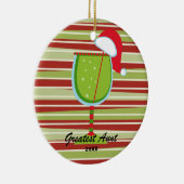 おば素晴らしワイングラス セラミックオーナメント (右)