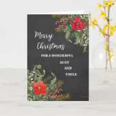 おば素朴と伯父のメリークリスマス カード (黄色い花)