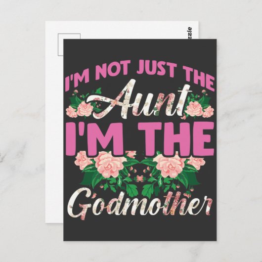 おば誇りを持った家ゴッドマザーフラワーおもしろいウンティ ポストカード (正面/裏面)