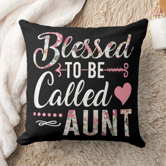 おば賛美フローラ女性ギフトと呼ばれる クッション (ブランケット)