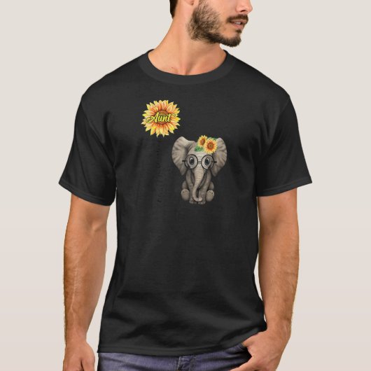 おば賛美Hippie Elephant T-shirt Aと呼ばれる Tシャツ (正面)