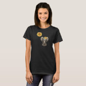 おば賛美Hippie Elephant T-shirt Aと呼ばれる Tシャツ (正面フル)