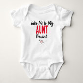 おば軍団認定：おばの村まで連れてって ベビーボディスーツ (正面)