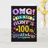 おば100歳の誕生日おめでとう 100年の幸せを カード (黄色い花)