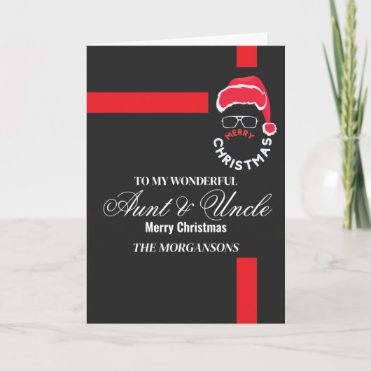 おば/おじさんへ　クリスマスおめでとう シーズンカード (正面)