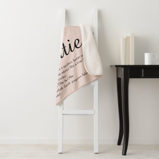 おば おばさん 定義 スクリプト ローズゴールド グリッター シェルパブランケット (インサイチュ)