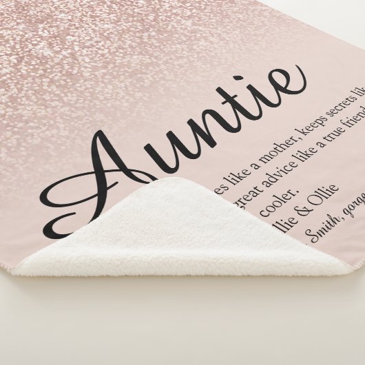 おば おばさん 定義 スクリプト ローズゴールド グリッター シェルパブランケット (3/4)