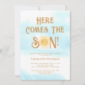 おひさまと息子がやってくる 青空ベイビーシャワー 招待状 (正面)