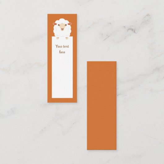 おひつじかわいい子羊のしおり スキニー名刺 (正面/裏面)