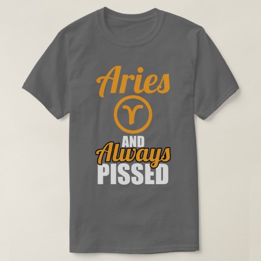 おひつじ座で常に怒る Tシャツ (デザイン正面)