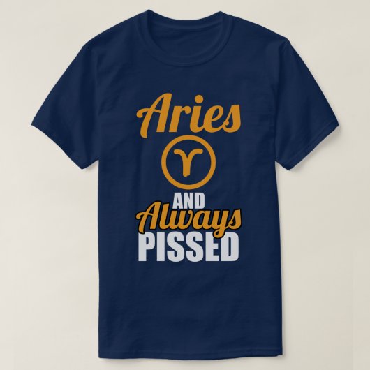 おひつじ座で常に怒る Tシャツ (デザイン正面)