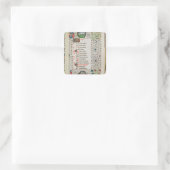 おひつじ座と木を切り倒す男 スクエアシール (バッグ)