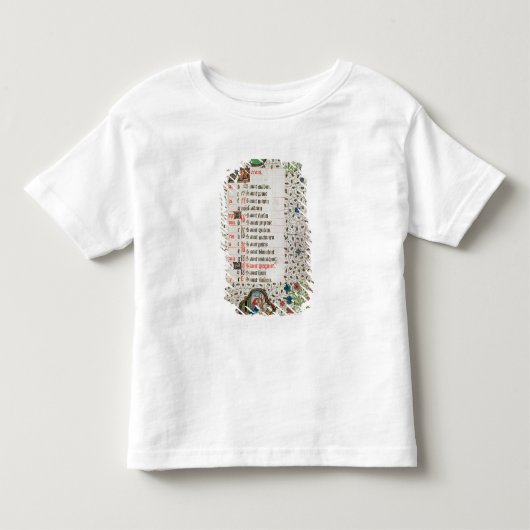 おひつじ座と木を切り倒す男 トドラーTシャツ (正面)