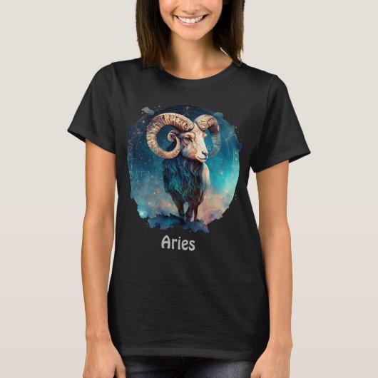 おひつじ座のカスタムペルソナライズグッズ 星座 占い Tシャツ (正面)