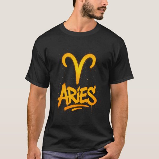おひつじ座のグラフィティマーク Tシャツ (正面)