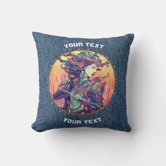 おひつじ座のトートバッグ パーソナライズド クッション (正面)