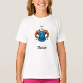 おひつじ座のポップアート風レトロな羊のイラスト Tシャツ (正面)