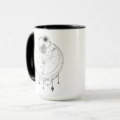 おひつじ座の女子 15oz ブラックリム マグ (正面左)