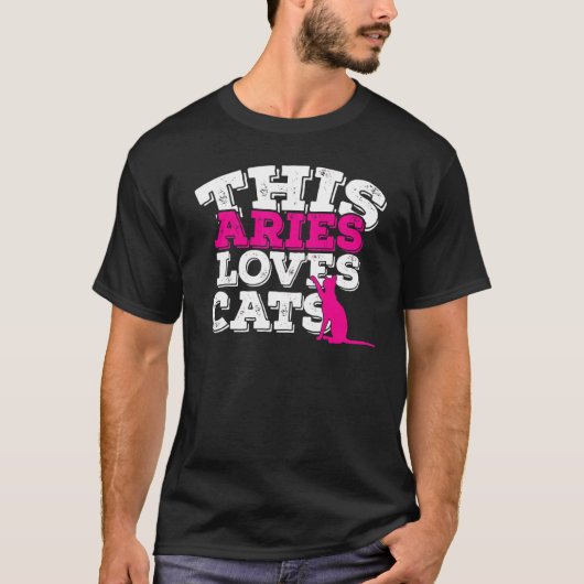 おひつじ座の恋猫ホロスコープ Tシャツ (正面)